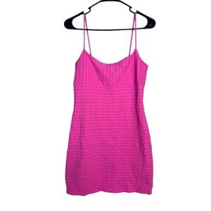 Maria Bianca Nero Hot Pink Mini Dress Sleeveless Barbiecore Y2K Size M